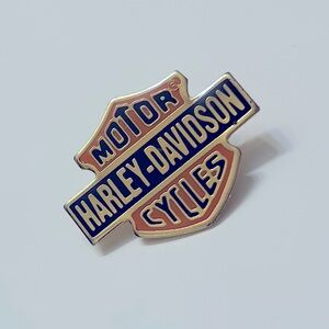 VINTAGE SOLID BRASS HARLEY DAVIDSON BROOCH PIN